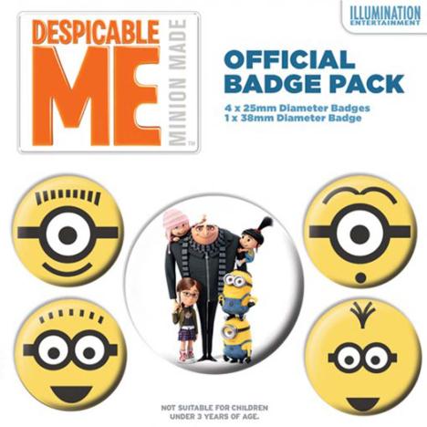 Minions Despicable Me Badge Pack £2.99